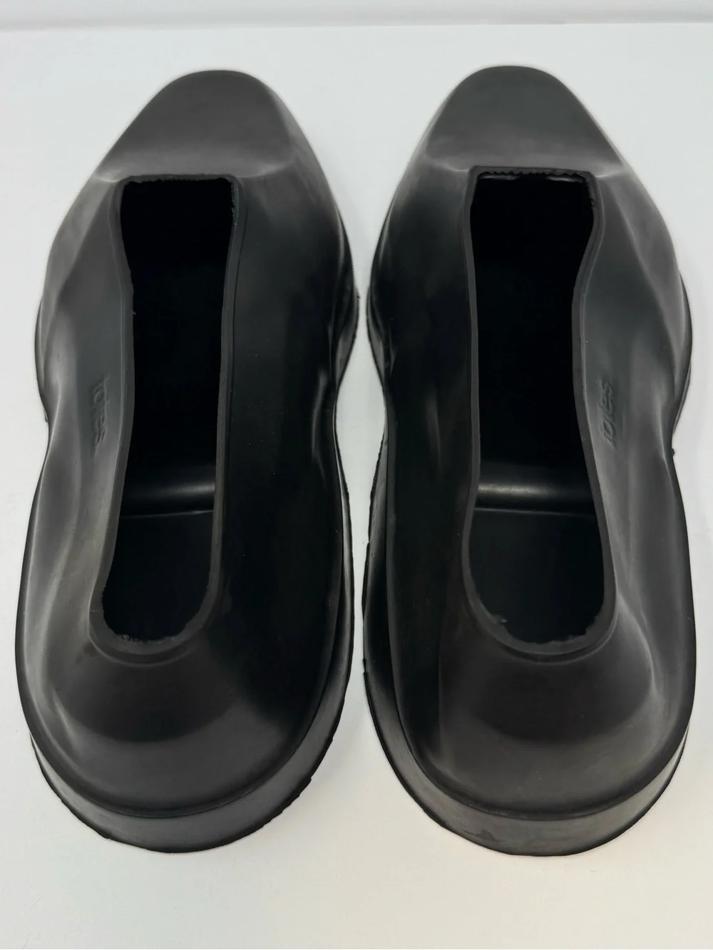totes Men's Black Natural Rubber Slip-On Loafers Made in USA Size Large